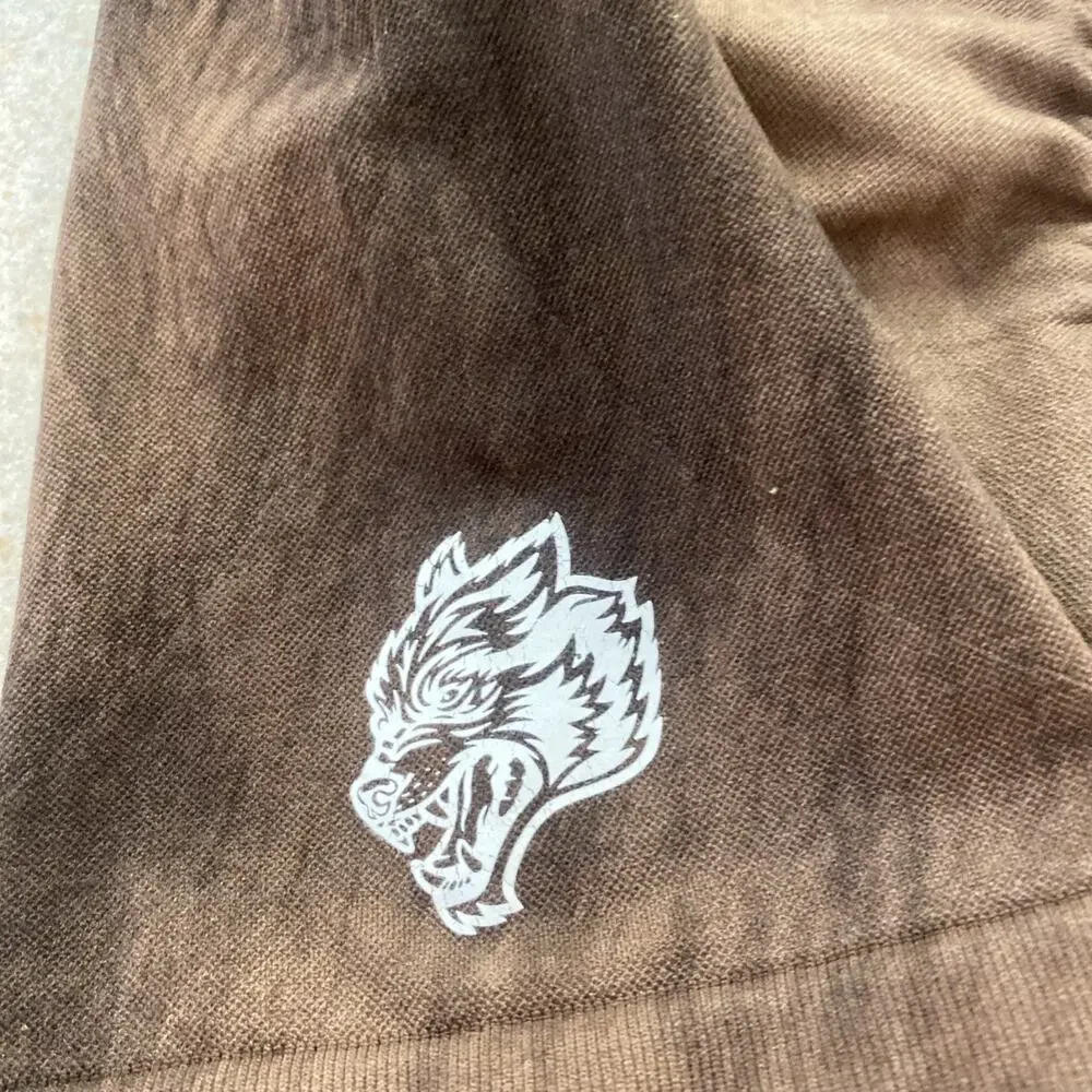 Darc Sport She Wolves Espresso Acid Wash Seamless Scrunch Shorts Size Small k18